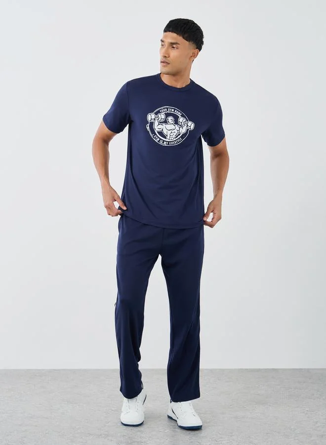 Take Two Take Two Graphic Print Round Neck Regular Fit T-Shirt