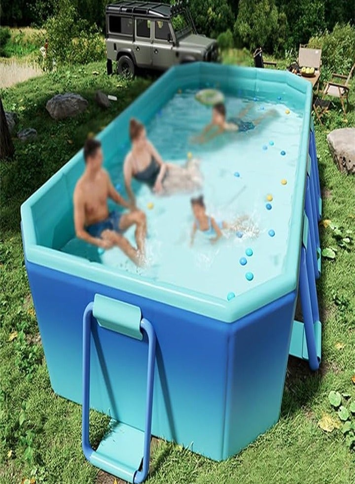 Foldable swimming pool, non-inflatable outdoor swimming pool for children and adults, large children's pool hard plastic shell portable swimming pool - Image 2