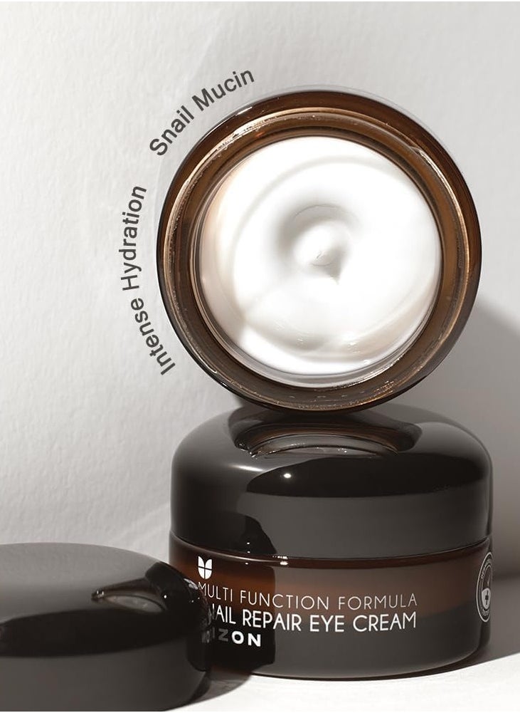 MIZON - SNAIL REPAIR EYE CREAM 25ml Korean Skincare Regenerating Eye Cream Anti Aging and Dark Circle Treatment Radiance and Firmness Snail Secretion Extract - Image 1