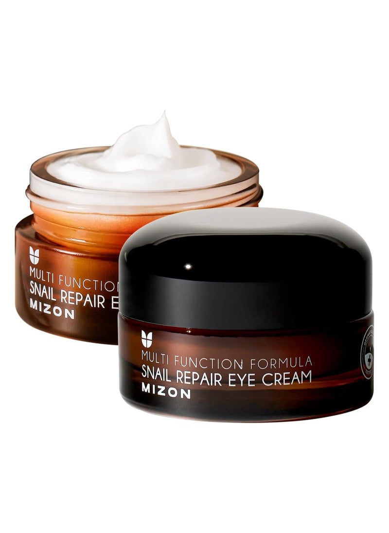 MIZON - SNAIL REPAIR EYE CREAM 25ml Korean Skincare Regenerating Eye Cream Anti Aging and Dark Circle Treatment Radiance and Firmness Snail Secretion Extract - Image 1