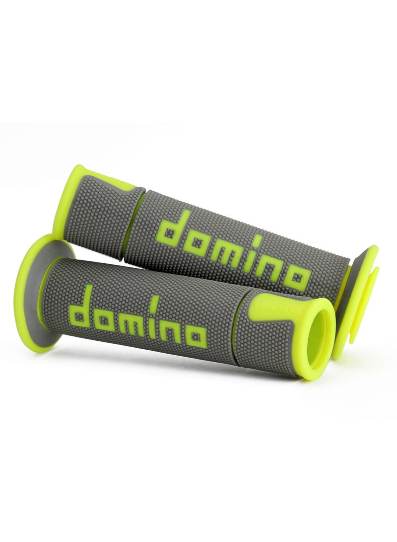Domino Racing A450 On-Road Racing Grips – Grey/Fluo Yellow