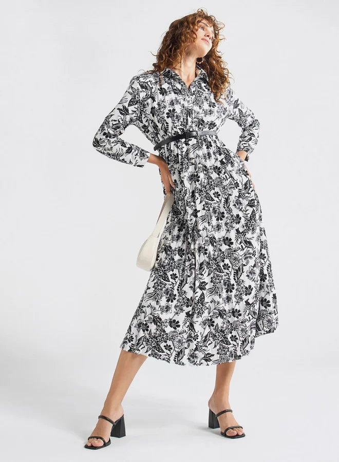 Splash FAV Floral Print Midi Dress