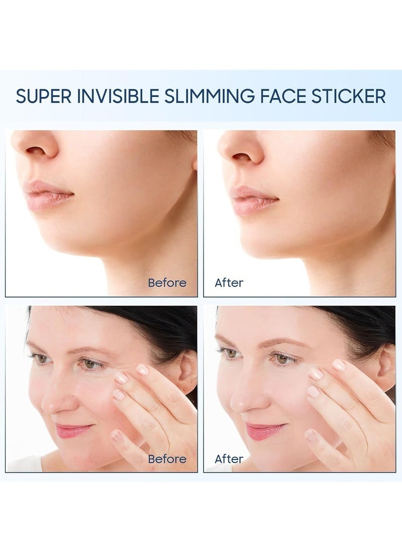 EELHOE Face Lift Tape, Invisible Lift Face Tape, Instant Face Tape for Wrinkled Sagging Skin, Hide Double Chin, Smooth Facial Wrinkles, Instantly Lift V-Shaped Face 60pcs - Image 3