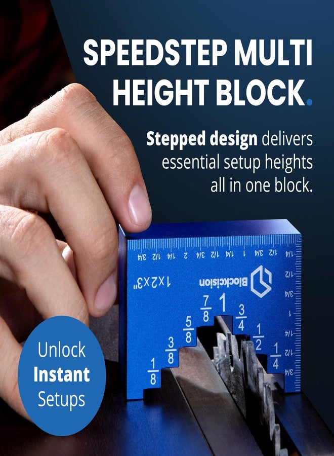 Eleon Blockcision Setup Blocks Woodworking Tools - 16 PCS Height Gauge Block Set with Easy Block, Precision Ruler-Marked Bars and Case - Aluminum Setup Bars for Router and Table Saw Accessories - Image 2
