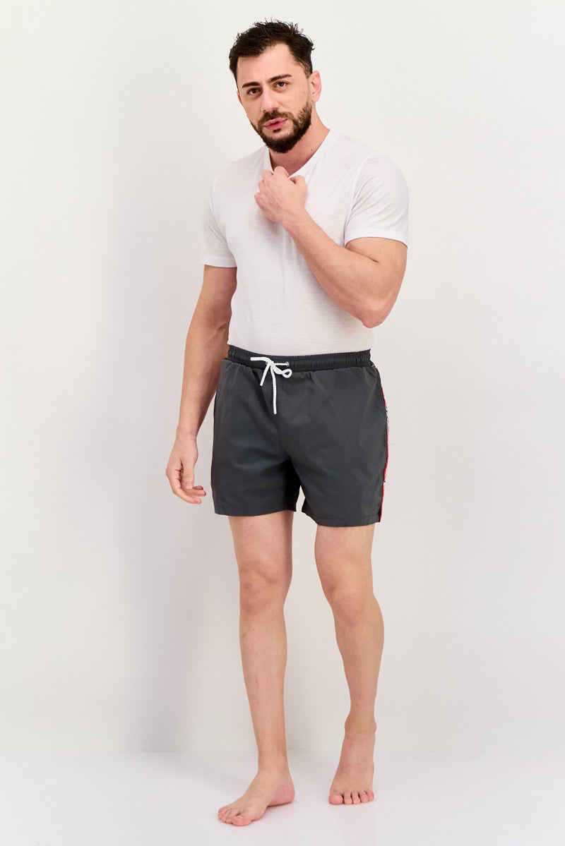 Ufc Men Brand Logo Board Shorts, Grey - Image 3