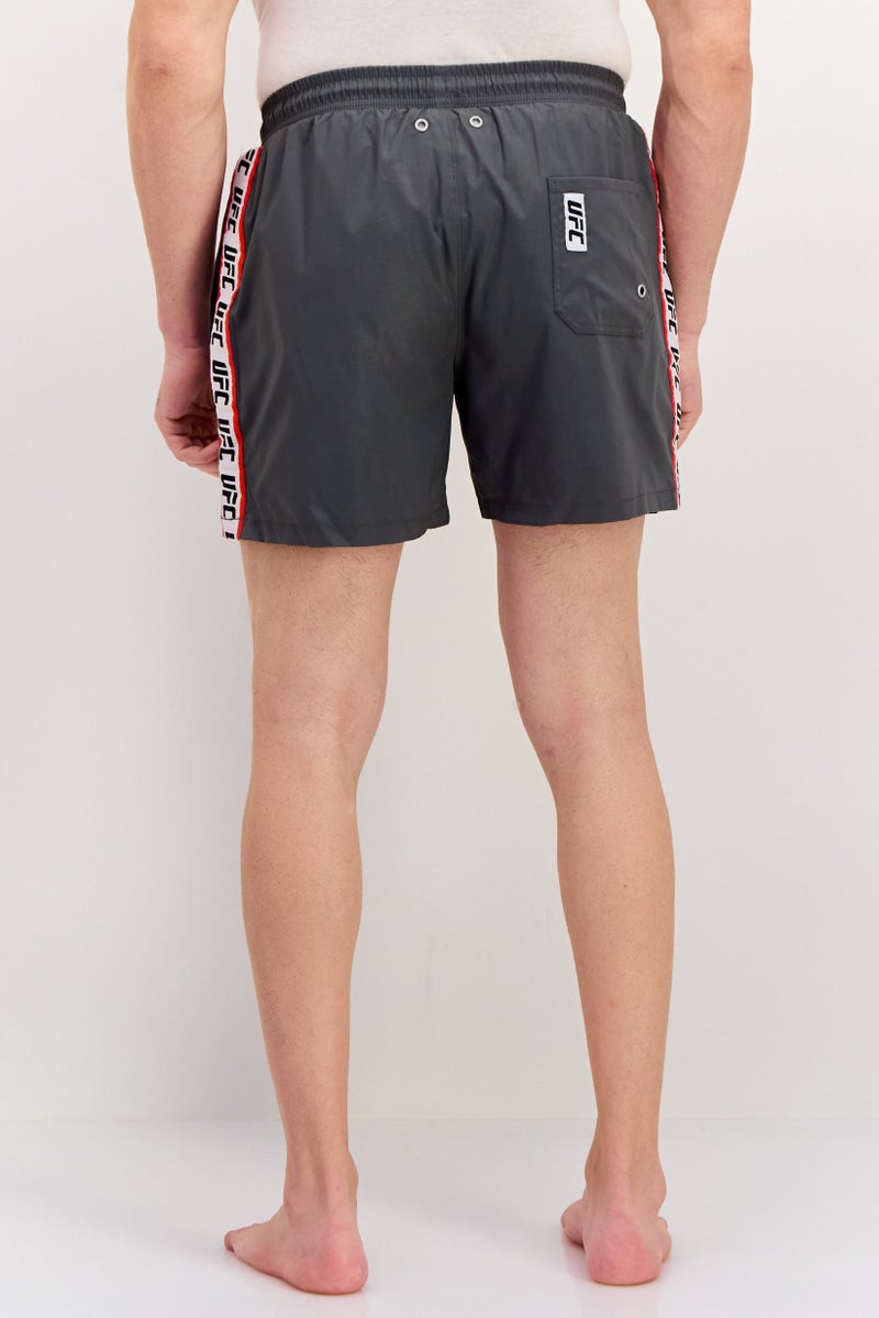 Ufc Men Brand Logo Board Shorts, Grey - Image 4