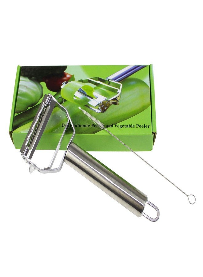 ACOMPATIBLE Vegetable Peeler,Potato Peeler,Carrot and Fruit Peeler,Ultra Sharp Dual Julienne Peeler Grater,Stainless Steel Dual Apple Peelers for Kitchen - Image 1