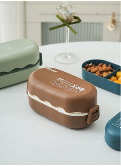 flâneur Square Lunch Box with Transparent Lid, 850ml - Food Container, Leak-Proof and Compact Lunchbox, Ideal for School, Work, and Travel, Eco-Friendly, Portable and Practical  - Image 2