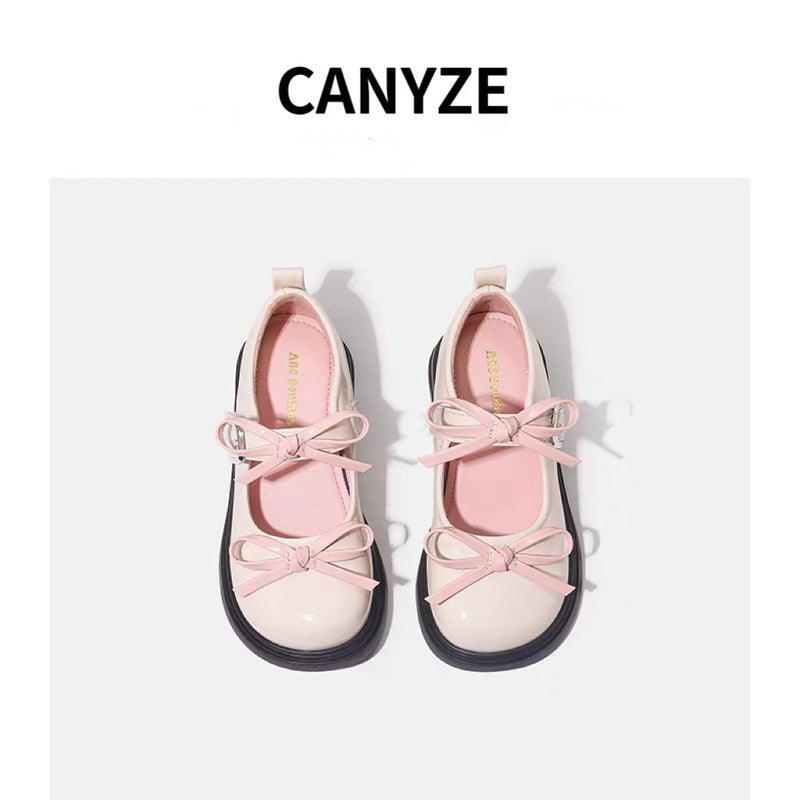 Canyze Girls Shoes Playful Cute Children Soft Sole Princess Shoes All-Match Bow Baby Shoes - Image 2