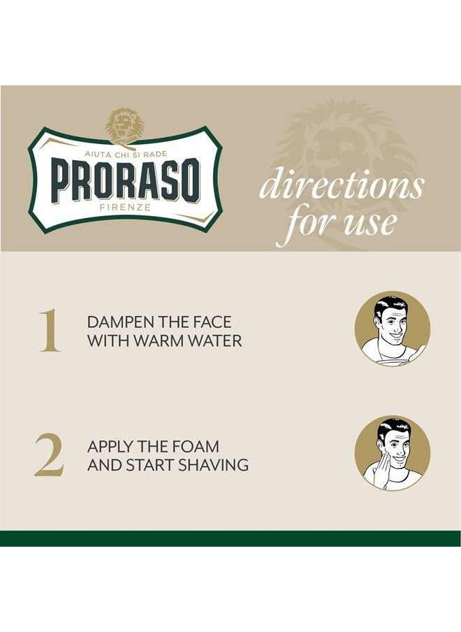 proraso - Shaving Foam, Refreshing and Toning, 10.3 Oz - Image 1