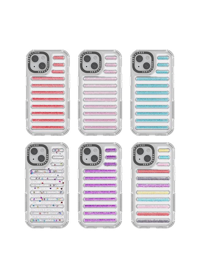 S-TOP Case For iPhone 15 Plus / 14 Plus Capsule Glitter TPU Hybrid PC Airbag Phone Case - Image 2