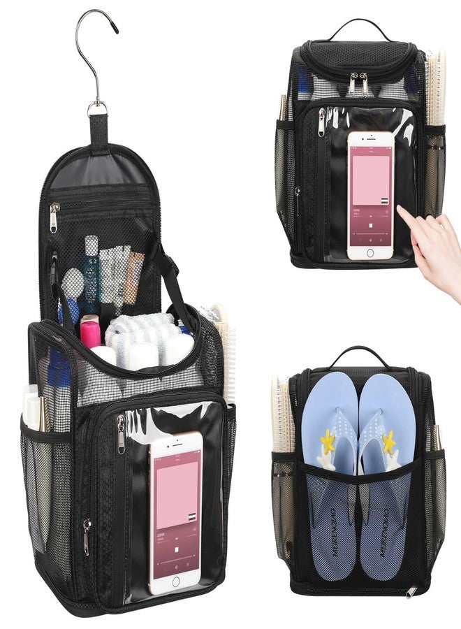 Bagmoly Hanging Shower Caddy Portable - Travel Toiletry Bag for Men & Women, Large Capacity Caddy Dorm Basket, Quick Dry Toiletry Tote Bag with Stain Resistant Bottom for Bathroom, Beach, Camp, Gym - Image 1