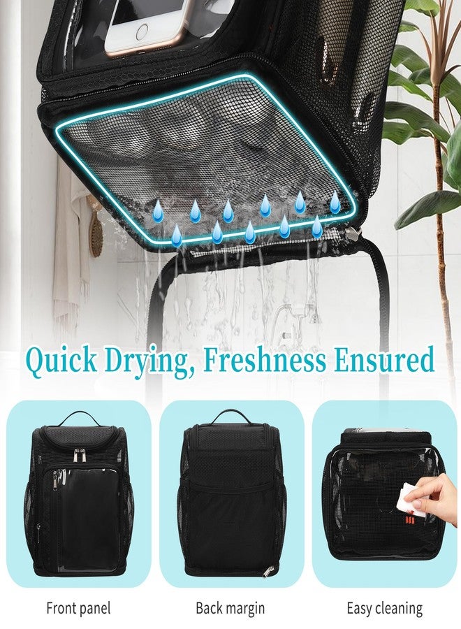 Bagmoly Hanging Shower Caddy Portable - Travel Toiletry Bag for Men & Women, Large Capacity Caddy Dorm Basket, Quick Dry Toiletry Tote Bag with Stain Resistant Bottom for Bathroom, Beach, Camp, Gym - Image 4