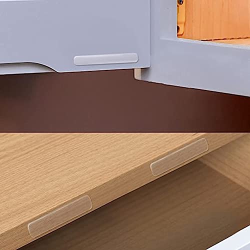 DORMICO Cabinet Door Bumpers Clear Rubber Furniture Bumper Strips 6cm Length, Adhesive Glass Table Top Non Slip Pads Stoppers, Noise Dampening Bumper Pads for Drawers (Pack of 10) - Image 2