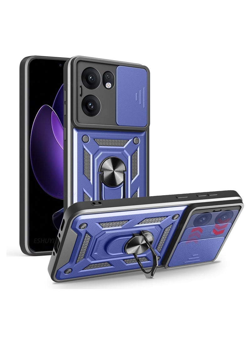 General Compatible OPPO Reno 13F Case with Sliding Camera Cover Heavy Duty  Grade Shock Resistant Magnetic Ring Mount Reno13 F Mount Case 