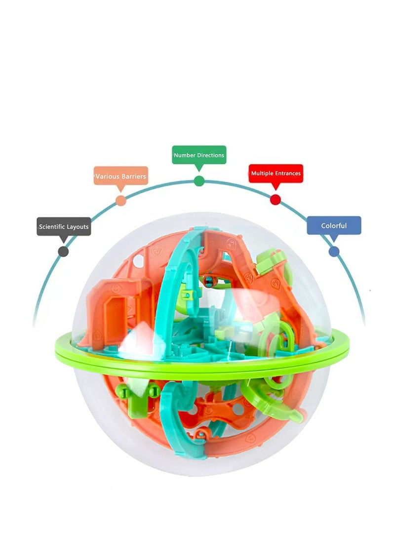 Zikra Maze Ball 3D Puzzle Games Intellect Ball with 100 Challenging Barriers 3D Educational Toys that can Develop Children's Brains 3D Puzzle Toys Magical Maze Ball Brain Teasers Puzzle Games (12cm/4.72'') - Image 2