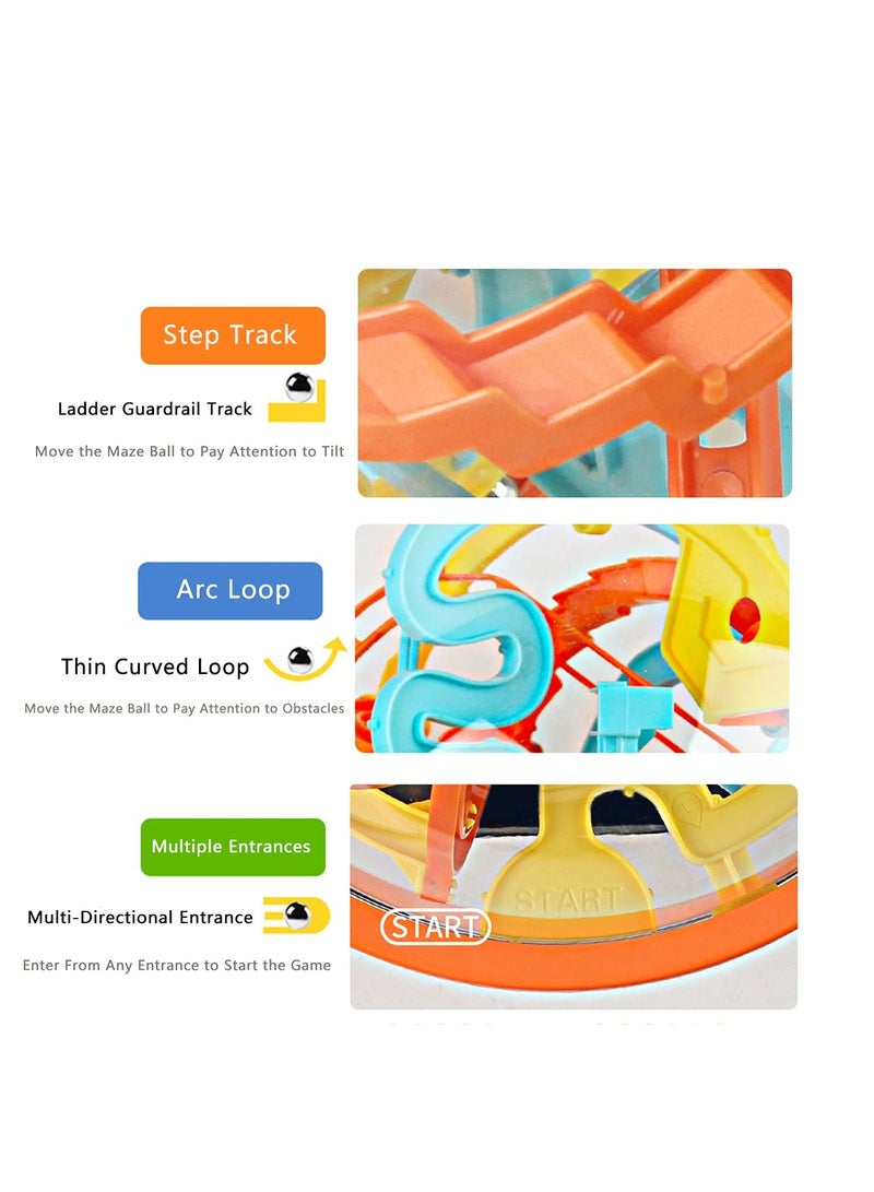 Zikra Maze Ball 3D Puzzle Games Intellect Ball with 100 Challenging Barriers 3D Educational Toys that can Develop Children's Brains 3D Puzzle Toys Magical Maze Ball Brain Teasers Puzzle Games (12cm/4.72'') - Image 5