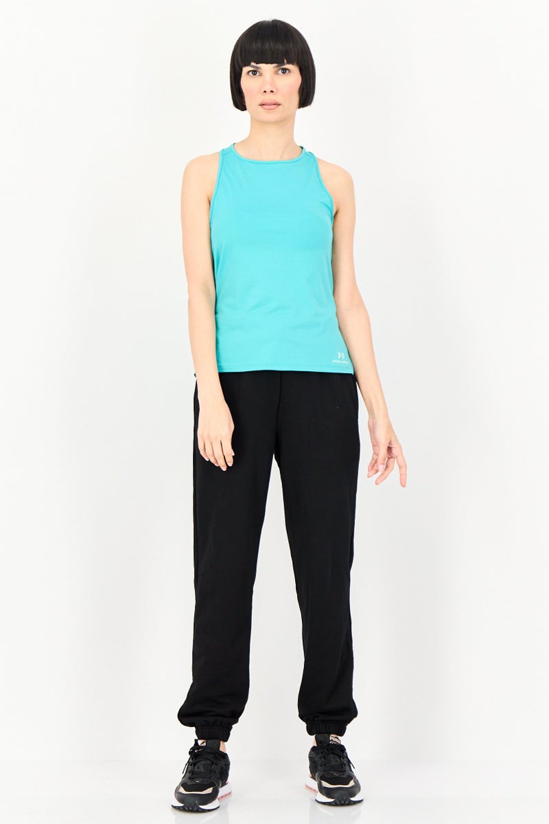 UNDER ARMOUR Women Loose Fit Sleeveless Training Tank Top, Green - Image 4