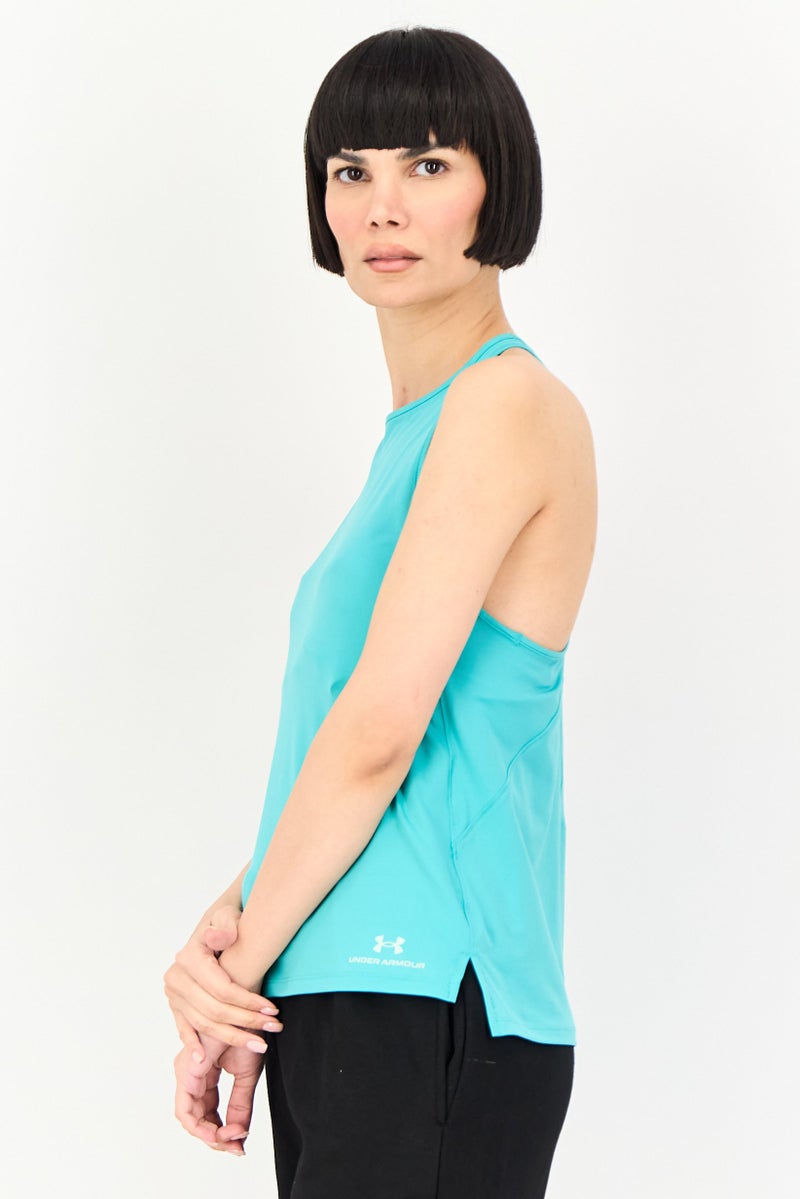 UNDER ARMOUR Women Loose Fit Sleeveless Training Tank Top, Green - Image 2