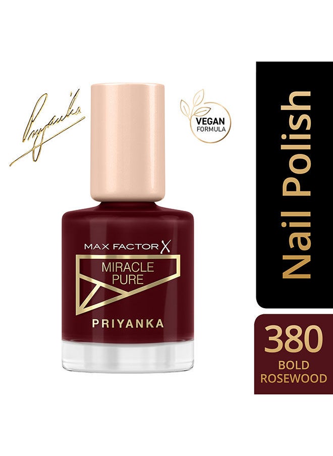 Max Factor Miracle Pure Nail 380 Bold Rosewood  - Image 2