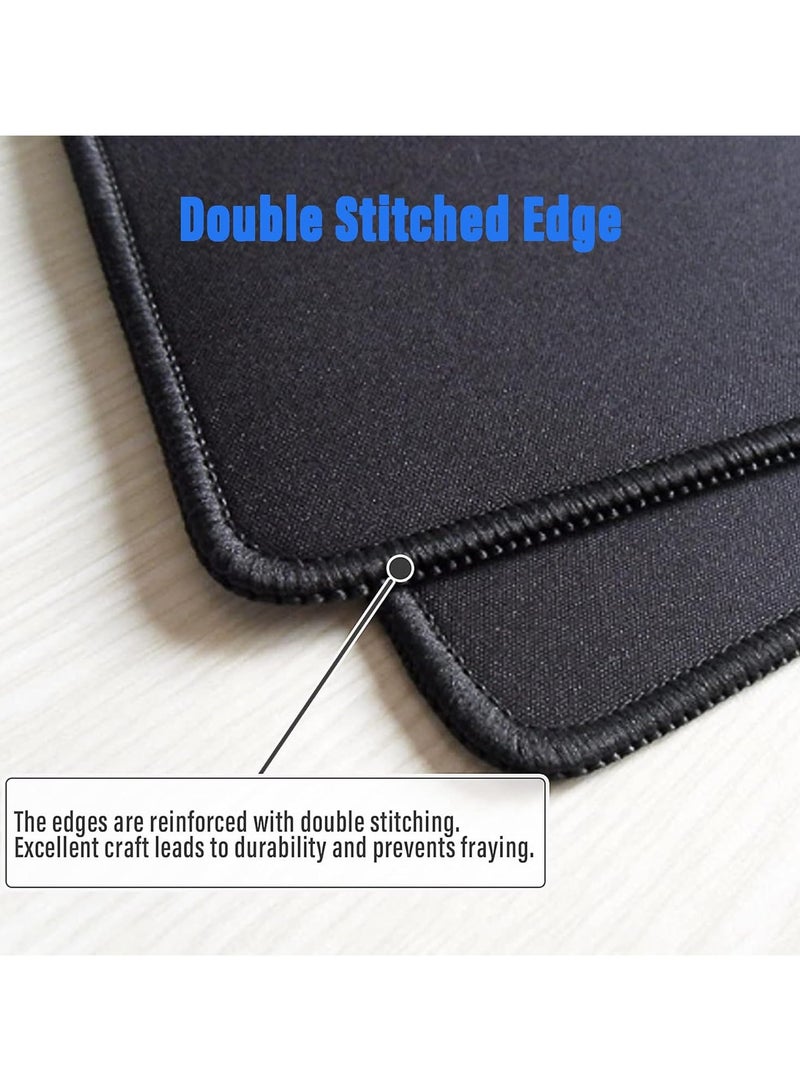 general Large Gaming Mouse Pad with Stitched Edges, Minimalist Topographic Map Desk Mat, Extended XL Mousepad with Anti-Slip Base, Cool Desk Pad for Keyboard and Mouse (Black) - Image 3