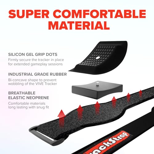 Rebuff Reality Trackstraps for Vive Tracker - Adjustable VR Full Body Tracking Straps, VR Chat Motion Capture, Compatible with Vive Tracker 3.0 2.0 Ultimate, Tundra, (Tracker Sold Separately) Black - Image 2