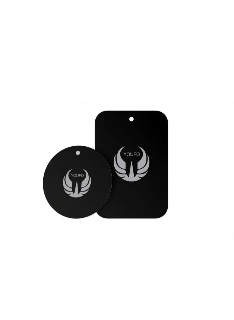 YOUFO 2-piece magnetic iron phone holder - black - Image 1