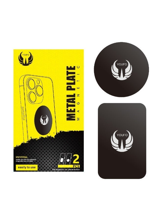 YOUFO 2-piece magnetic iron phone holder - black - Image 2