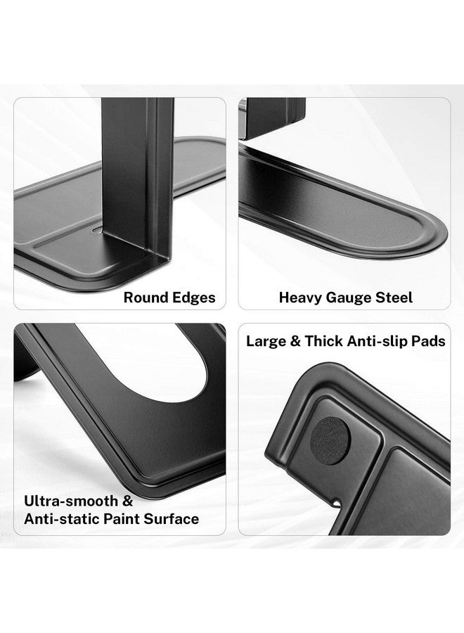 MaxGear Book Ends Universal Premium Bookends For Shelves, Non-Skid Bookend, Heavy Duty Metal Book End, Book Stopper For Books/Movies/Cds/Video Games, 6 X 4.6 X 6 In, Black (8 Pairs/16 Pieces, Large) - Image 3