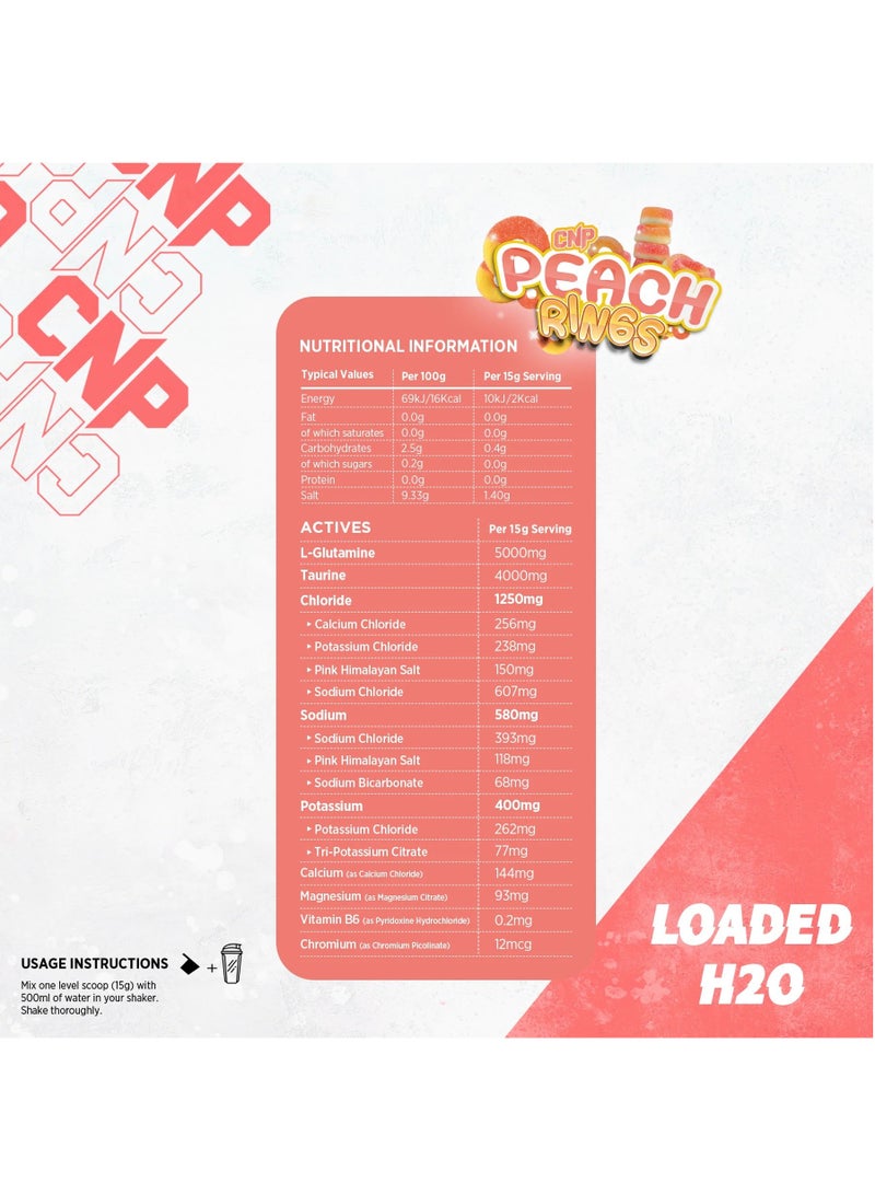 CNP Loaded H20 300g Peach Rings - Image 2