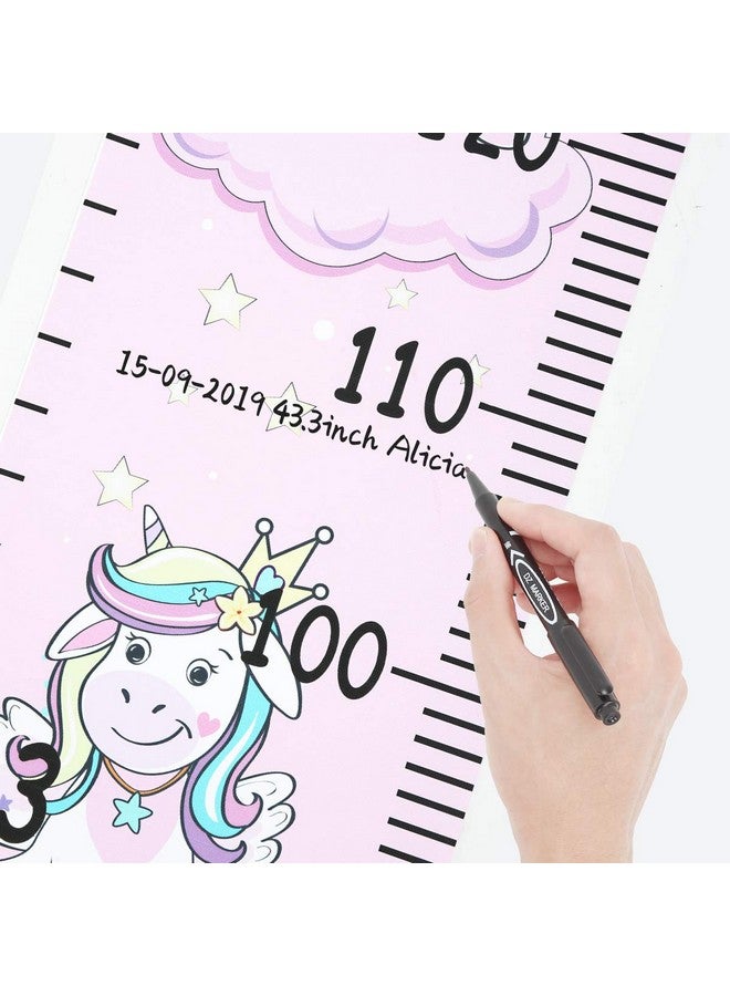 Smlper Growth Chart for Kids,Child Height Chart Ruler for Wall,Wood Frame Fabric Canvas Height Measurement Ruler for Kids Nursery Room,Removable Wall Decor 79"x7.9" - Image 5