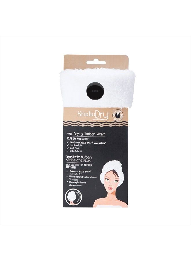 Upper Canada Studio Dry Ultra Absorbent Turban Hair Towel Wrap, White - Image 3