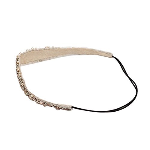 Tvoip Handmade Rhinestone Crystal Bohemia Stylish Crystal Beaded Elastic Fashion Headband (Pack of 1) - Image 2