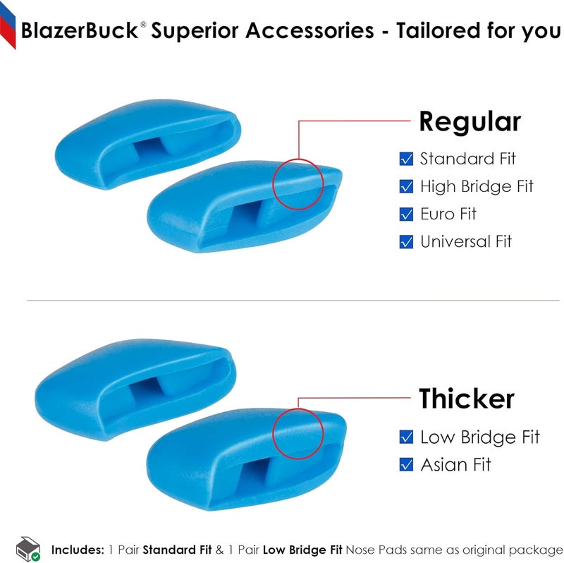 BLAZERBUCK Replacement Nose Pads Nose Piece for Oakley Flak 2.0/Flak 2.0 XL/Flak 2.0 Asian Fit/Flak XS/Flak XXS Sunglasses - Image 4