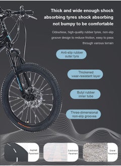 begasso 20-22 Inch Mountain Bike for 6-12 Years Boys and Girls, High Carbon Steel Lightweight and Stable Bicycle for Youth, with Adjustable Seat and Dual Brake Cycle  - Image 3