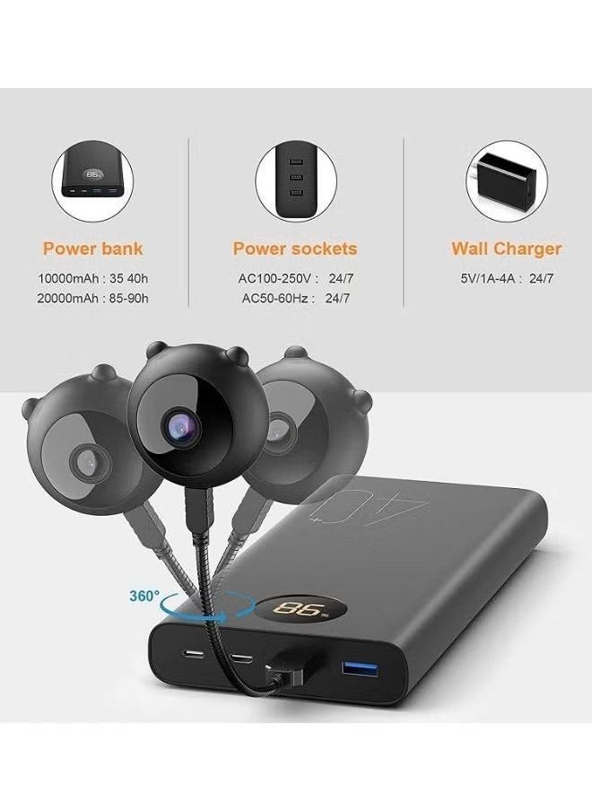 A12 Mini Camera HD 4k Sensor Night Vision Camcorder Wireless WIFI Panda-shaped Home Monitor camera