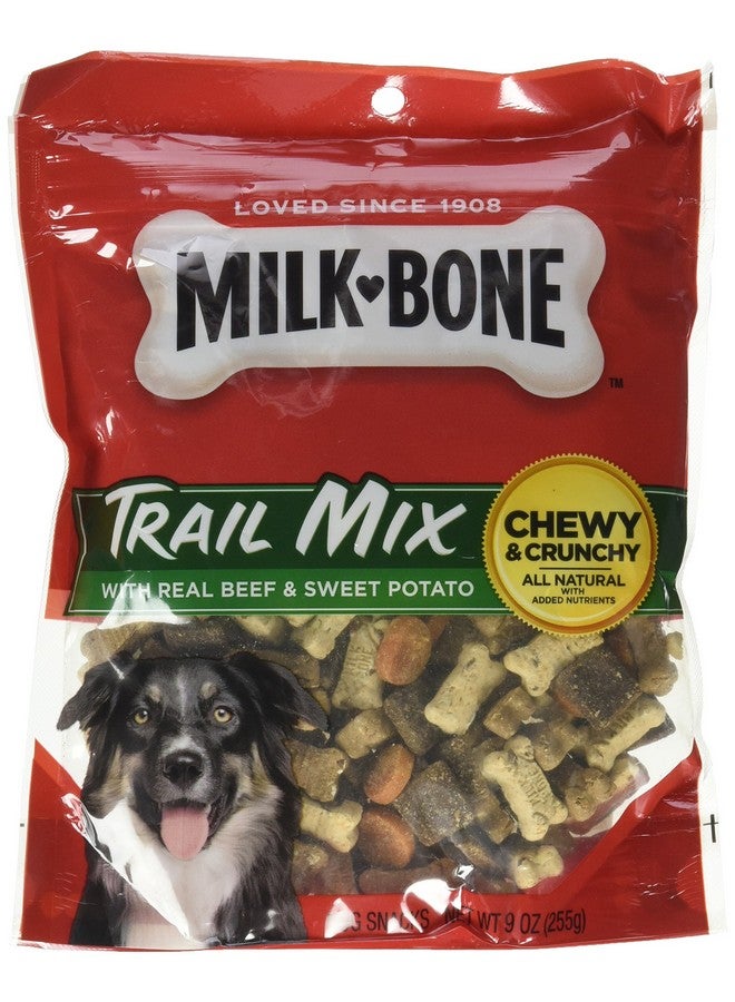 ميلك-بون حلوى الكلاب اللذيذة والمقرمشة من مزيج المكسرات، لحم البقر والبطاطا الحلوة - Image 1