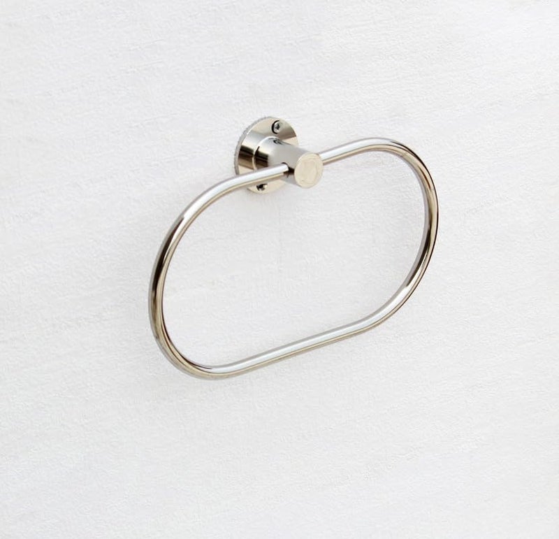 STONE STONE Stainless Steel Towel Ring for BathroomWash BasinNapkinTowel HangerBathroom Accessories with Chrome Finish Oval Shape - Image 3