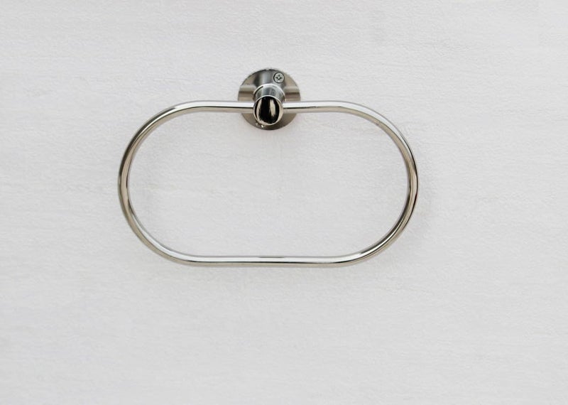 STONE STONE Stainless Steel Towel Ring for BathroomWash BasinNapkinTowel HangerBathroom Accessories with Chrome Finish Oval Shape - Image 2