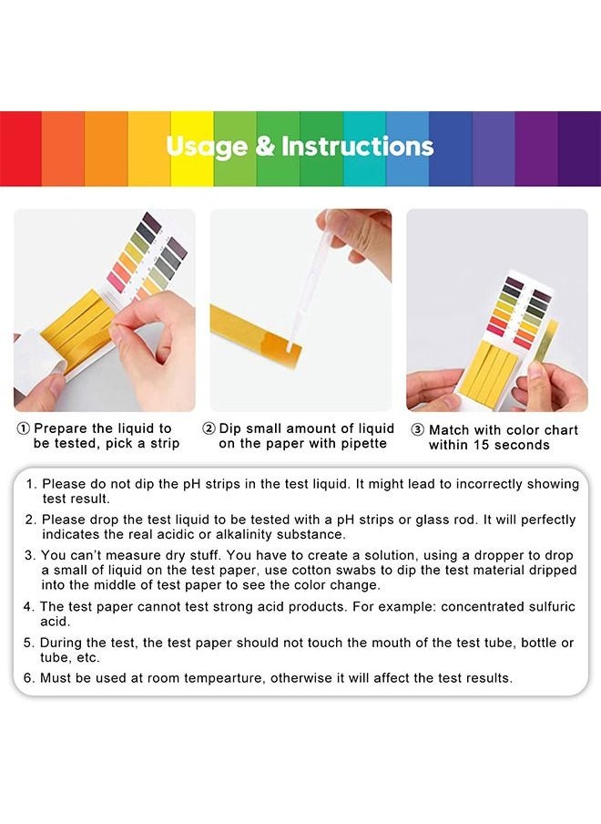 MVAQKLM  - 3 pack of 240 pieces pH Test Strips Range 1-14 Universal pH Test Paper ，Litmus Test Paper，ph balance test strips for Water，Saliva， Urine ，Soil Testing - Image 1