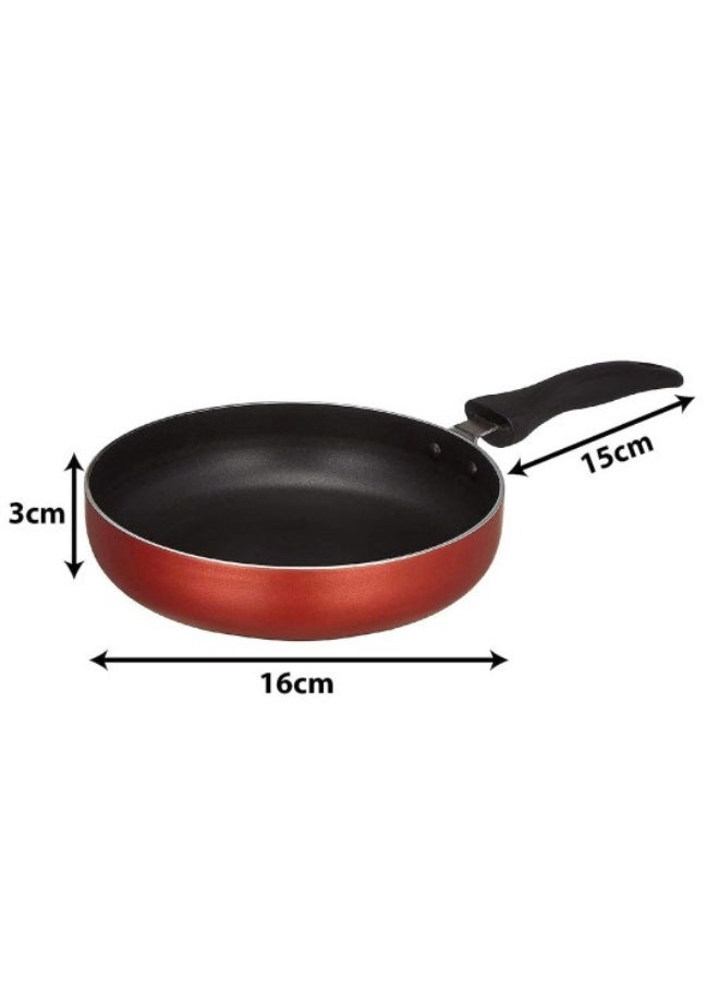 Kuber Industries Small Single Egg Nonstick Pan| Omelet Pan|Nonstick Cookware Granite Coating (Black) - Image 3