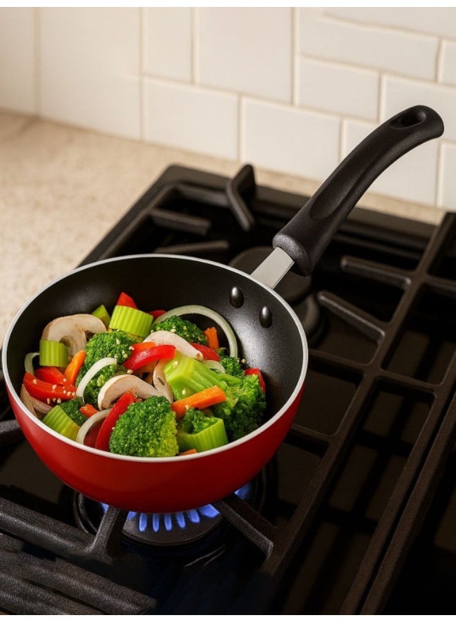 Kuber Industries Small Single Egg Nonstick Pan| Omelet Pan|Nonstick Cookware Granite Coating (Black) - Image 1