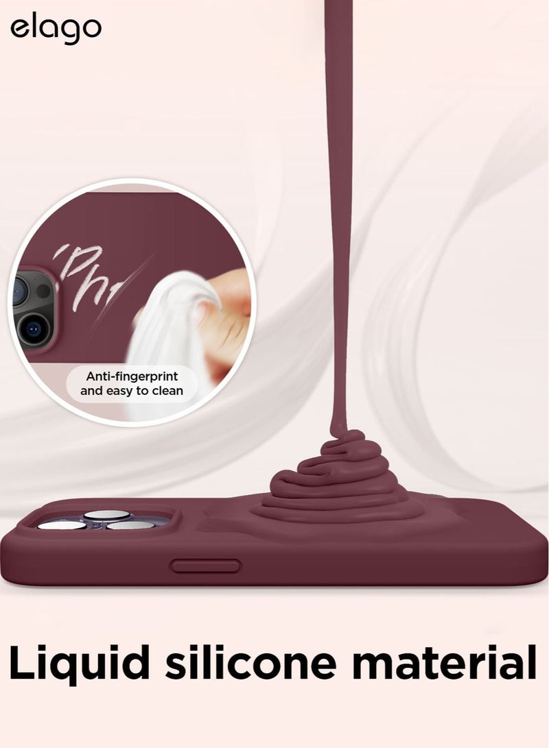 Elago Silicone Case Cover for iPhone 14 Pro - Burgundy - Image 4