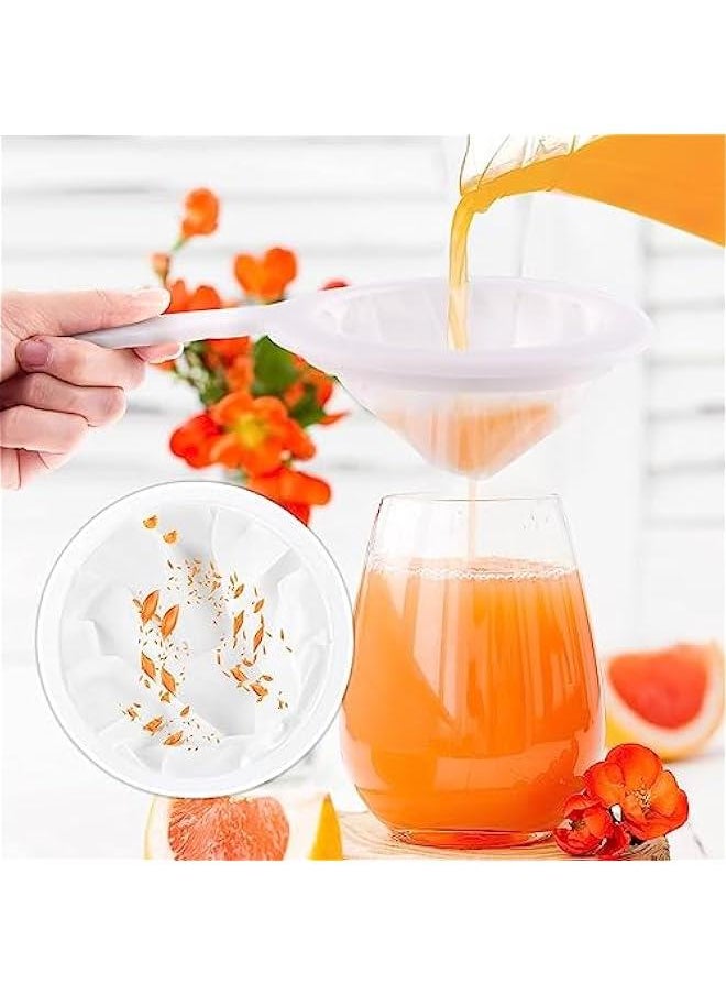 HOOKOR - 3 Pieces Ultra-Fine Nylon Mesh Strainer, Food Yogurt Mesh, Plastic Sieve Fine Mesh Colander with Handle for Filtering Juice Milk Soy Coffee Honey Wine Yogurt (100/200/400Mesh) - Image 1