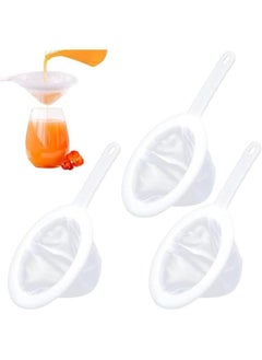 3 Pieces Ultra-Fine Nylon Mesh Strainer, Food Yogurt Mesh, Plastic Sieve Fine Mesh Colander with Handle for Filtering Juice Milk Soy Coffee Honey Wine Yogurt (100/200/400Mesh)