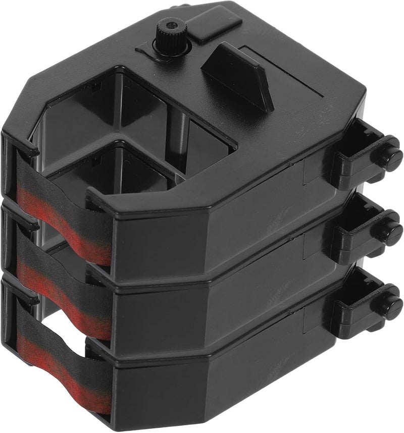 3pcs Time Clock Ribbon Replacement Cartridge with Red Black Ink for Office Attendance Machines Compatible with Et-3310/4310/3610/3810/3320 Time Recorder Systems - Image 1