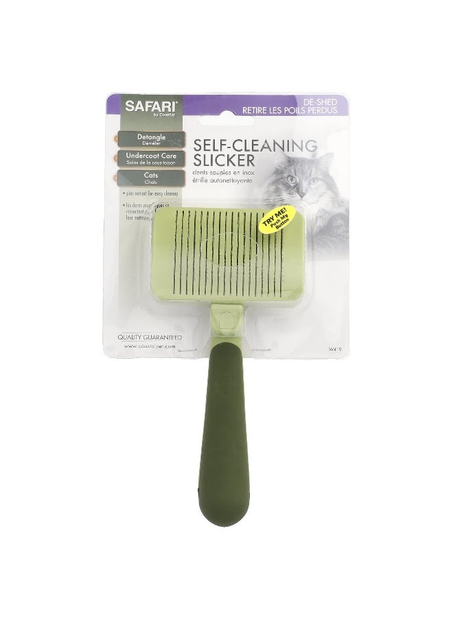 Safari Safari, Self-Cleaning Slicker Brush for Cats, 1 Slicker Brush  - Image 1
