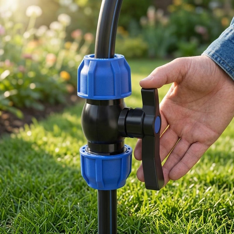 PE pipe quick-connect fittings, heat-free water pipe irrigation accessories, global valve switches - Image 2