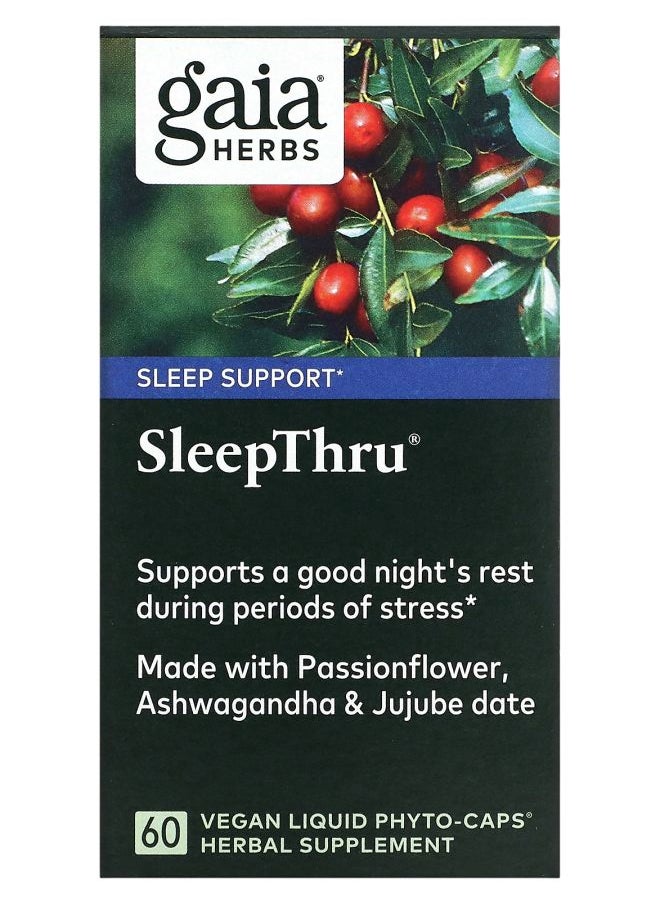 Gaia Herbs SleepThru 60 Vegan Liquid Phyto-Caps 