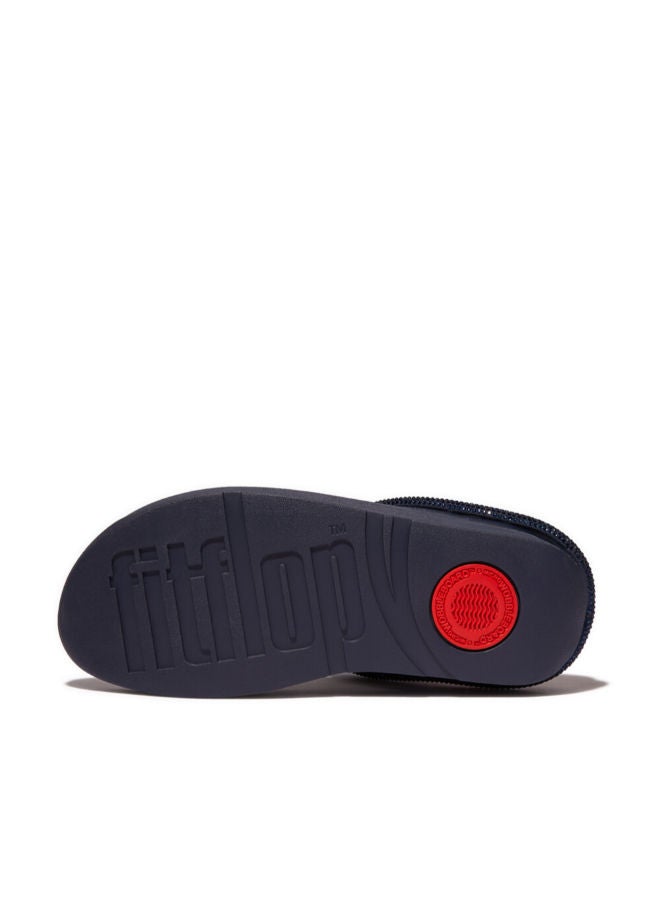 Fitflop Ladies Fino Crystal Toe Post FQ3-399 Navy - Image 4